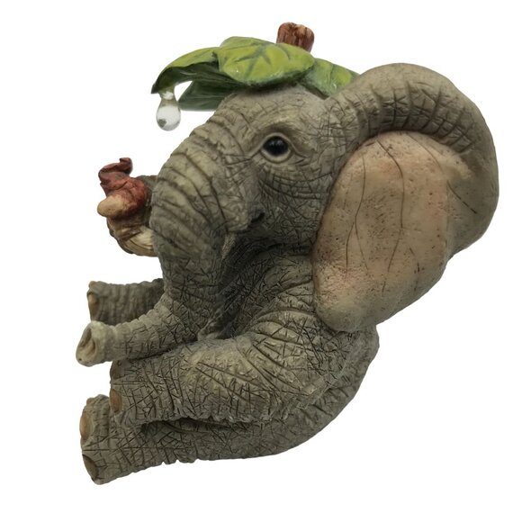 Tuskers Raindrop Elephant Figurine Hand Painted & Crafted Cute Animal Decor 9079 - Picture 2 of 11